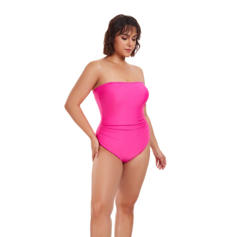 Ružové jednodielne plavky s odnímateľnými ramienkami RELLECIGA I GLB